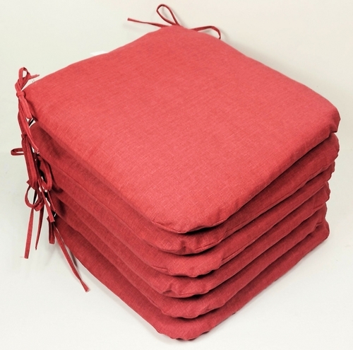Sedák 40x40 cm látka vínový melír - set 6 kusů