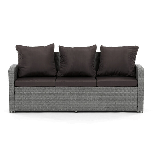 Zahradní sestava, polyratan, šedá, AZ-F1911 GREY