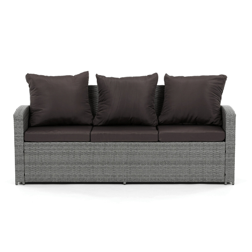 Zahradní sestava, polyratan, šedá, AZ-F1911 GREY