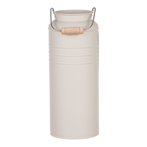 Váza kovová - tvar bandasky, barva šedá