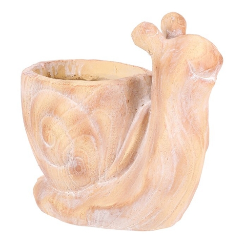 Šnek - obal na květiny, magnesium, imitace dřeva