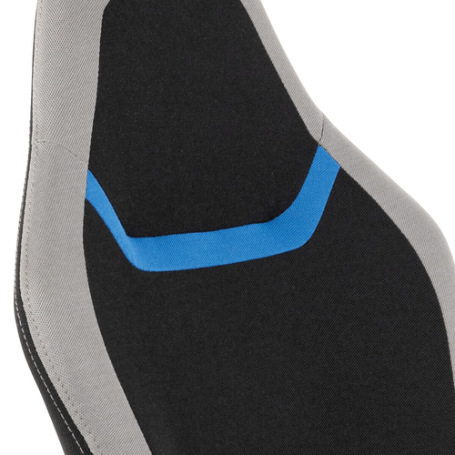 Herní židle, houpací mechanismus, černá látka, KA-L611 BLUE