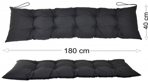 Podsedák 180x40 tmavě šedý melír