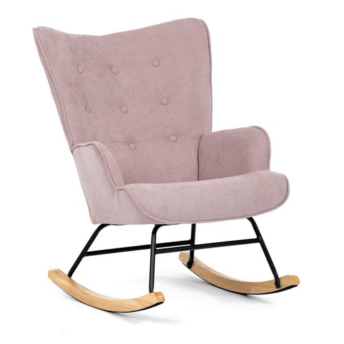 Houpací křeslo, růžová, látka, AK-371 PINK2