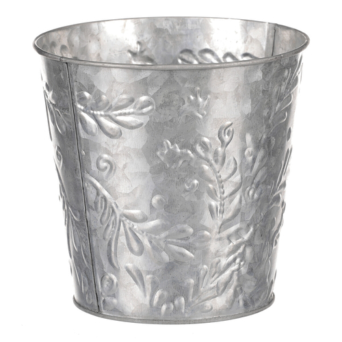 Obal kovový - vzor jmelí, barva stříbrná