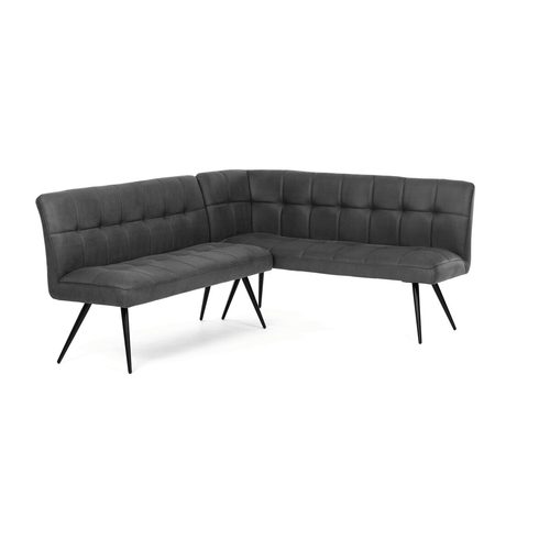 Jídelní lavice, šedá, látka vintage, DCL-D1950 GREY3
