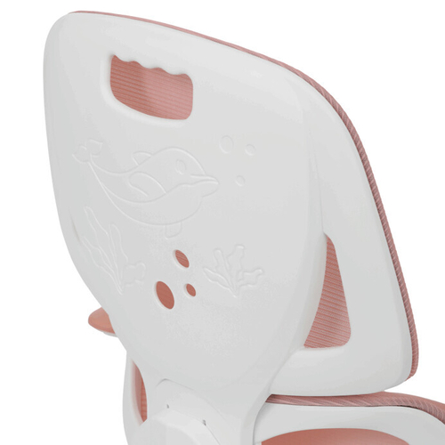 Dětská židle, výškově nastavitelná, růžová síťovina, KA-K1063 PINK