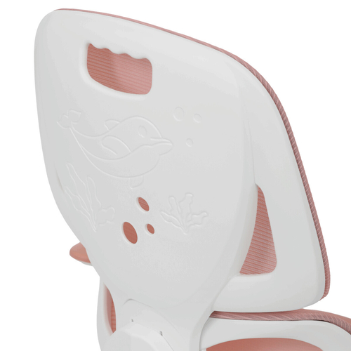 Dětská židle, výškově nastavitelná, růžová síťovina, KA-K1063 PINK