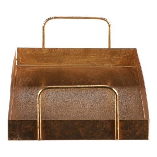 Tác kovový s uchy - obdélníkový tvar, barva zlatá