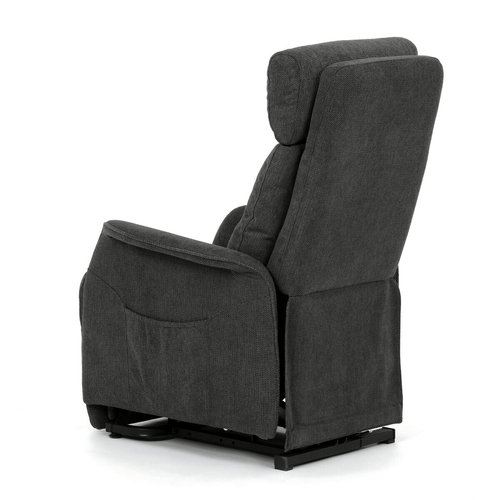 Polohovací křeslo, elektrické kabelové ovládání, šedá, látka, TV-L8960 GREY2