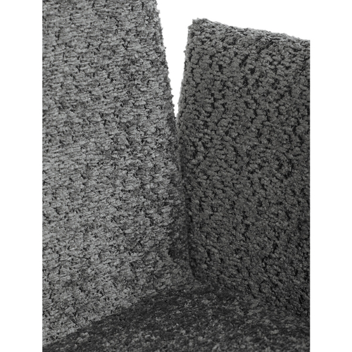 Jídelní židle otočná 180°, šedá, látka bouclé, DCH-W1117 GREY2