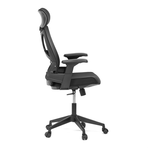 Kancelářská židle, houpací mechanismus, černá síťovina, KA-S247 BK