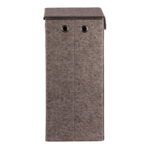 Koš prádelní - látkový s víkem, šedá barva