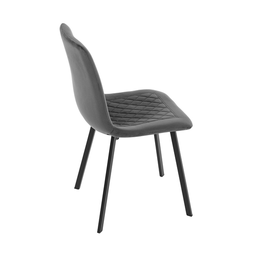 Jídelní židle, šedá, sametová látka, DCL-973 GREY4