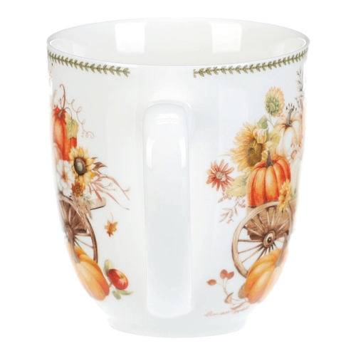 Hrnek porcelánový - 440 ml, dárkové balení, vůz plný dýní
