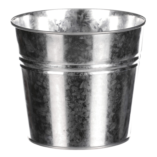 Obal na květiny - kulatý, zinkový, barva stříbrná