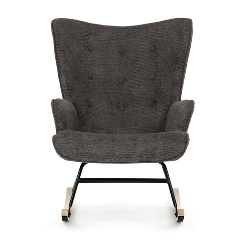 Houpací křeslo, šedá, látka, AK-373 GREY2