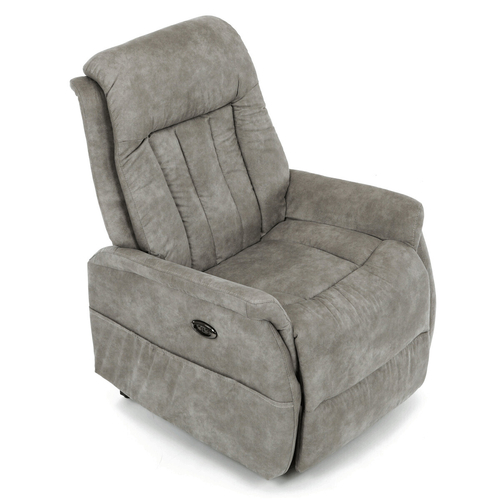 Polohovací křeslo, elektrické zabudované ovládání, šedá, látka vintage, TV-Q8575 GREY3