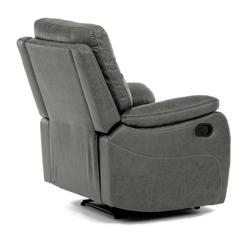 Polohovací křeslo, šedá, látka vintage, TV-4092 GREY3