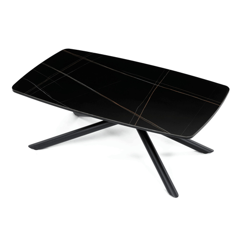 Konferenční stolek 120x70x46cm, slinutá keramika, mramor, AHG-X7227 BK