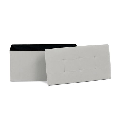 Taburet s úložným prostorem, krémová, manšestrová látka, TAB-472 CRM6