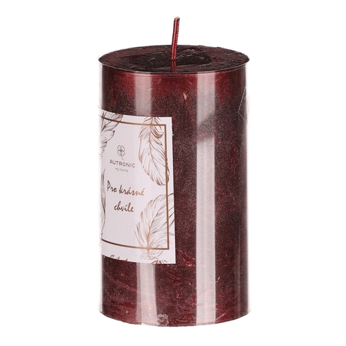 Svíčka vánoční, červená barva. 245g vosku.