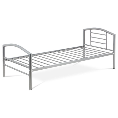 Jednolůžková postel 94x207cm, kov, stříbrná, BED-1900 SIL