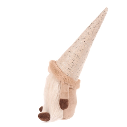 Skřítek - látková figurka, stojící, béžovo-hnědá