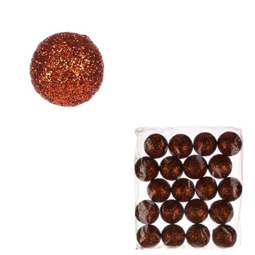 Kulatá přízdoba - barva měděná, cena za 1 polybag (20 ks).