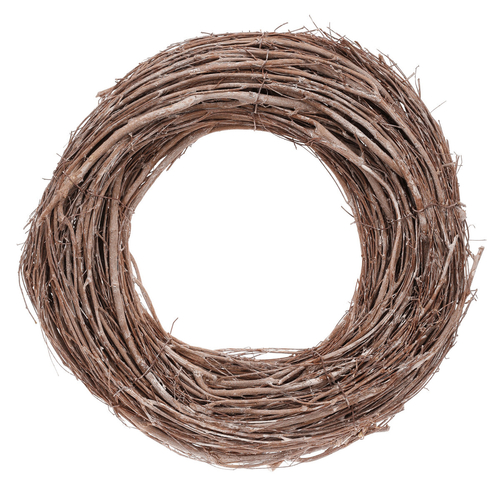 Věnec proutěný - pr. 30 cm, barva šedo-bílá