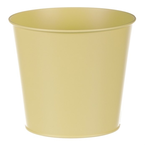 Obal kovový - motiv ptáčka, barva žlutá