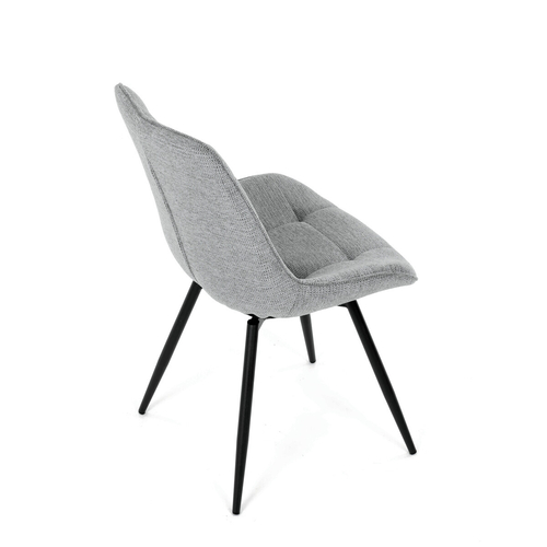Jídelní židle otočná 180°, šedá, látka, HC-T1130 GREY2