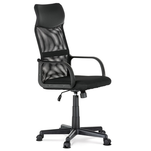 Kancelářská židle, houpací mechanismus, černá síťovina, KA-L601 BK
