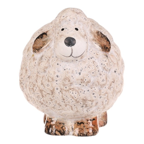 Ovečka - keramická figurka, vel. M, barva krémová