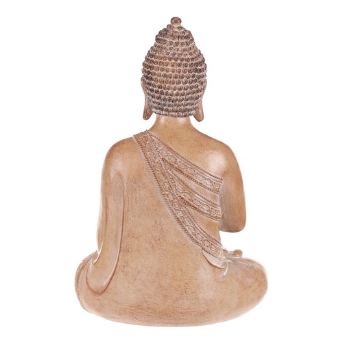 Buddha - polyresinová figurka, barva sv. hnědá