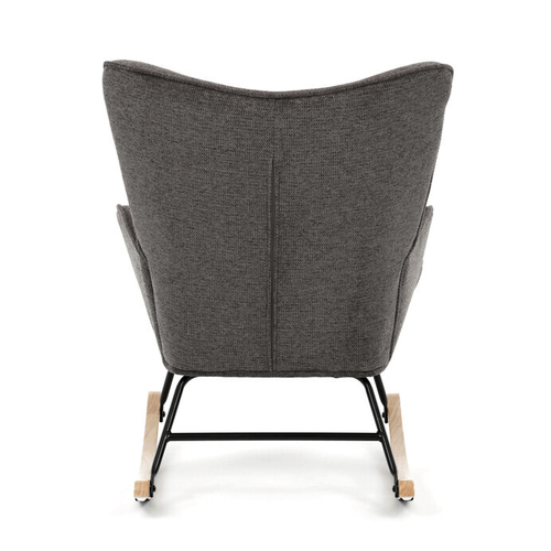 Houpací křeslo, šedá, látka, AK-373 GREY2