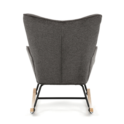 Houpací křeslo, šedá, látka, AK-373 GREY2