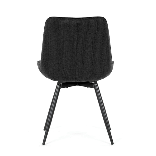 Jídelní židle otočná 180°, černá, látka, HC-T1130 BK2