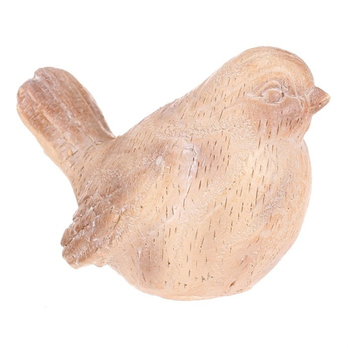 Ptáček - figurka z polyresinu, imitace dřeva