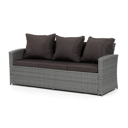 Zahradní sestava, polyratan, šedá, AZ-F1911 GREY