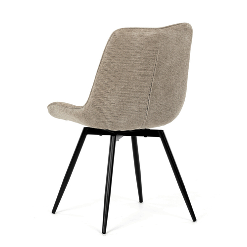 Jídelní židle otočná 180°, hnědá, látka, HC-T1130 CAP2
