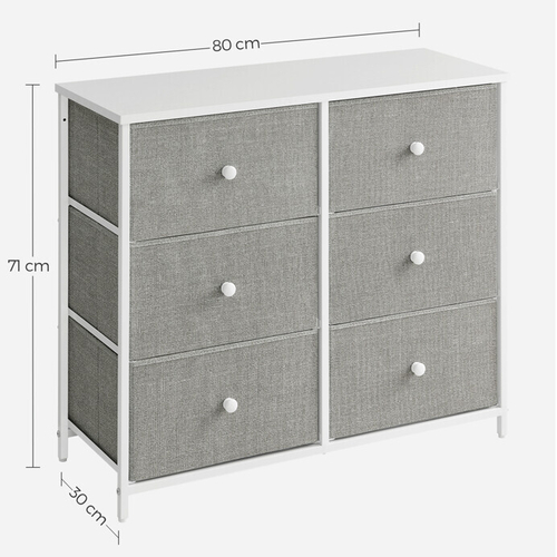 Komoda 80x30x71cm, kov, šedá, AUK-E1032 GREY