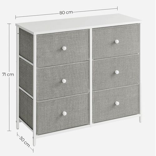 Komoda 80x30x71cm, kov, šedá, AUK-E1032 GREY