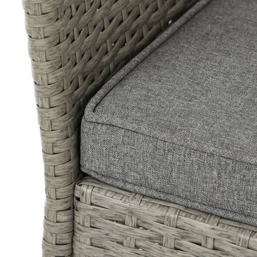 Zahradní sestava 100x60x69cm, polyratan, šedá, AZS-A1442 GREY