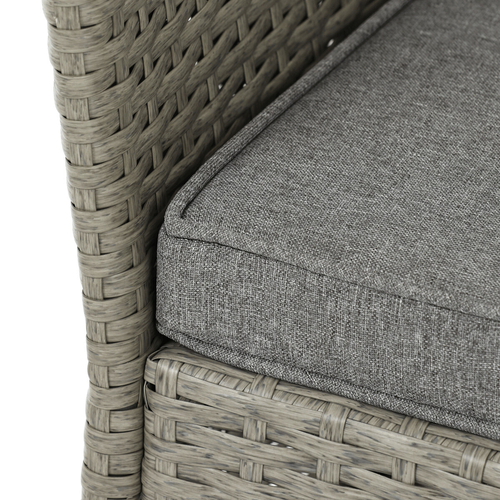 Zahradní sestava 100x60x69cm, polyratan, šedá, AZS-A1442 GREY