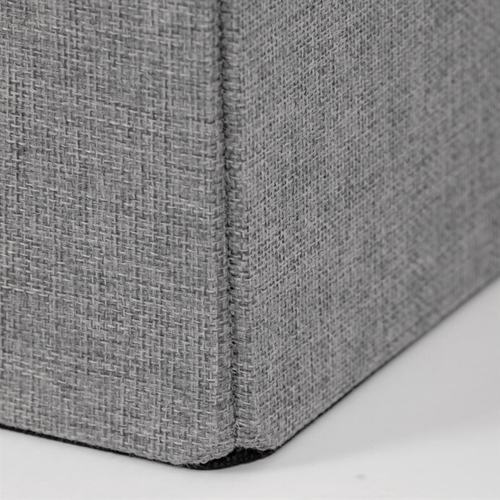 Taburet s úložným prostorem, šedá, látka, TAB-461 GREY2