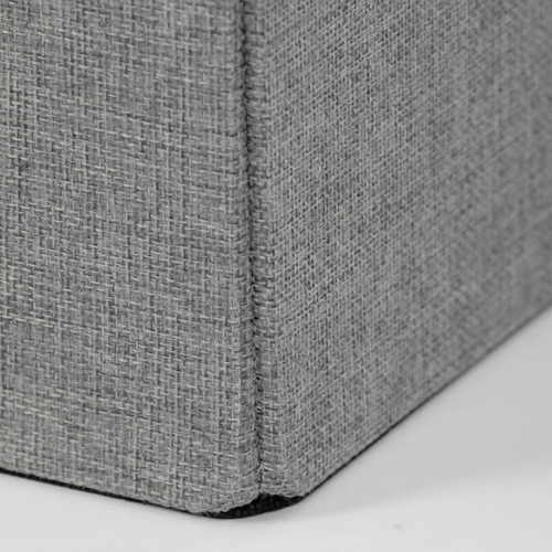 Taburet s úložným prostorem, šedá, látka, TAB-461 GREY2