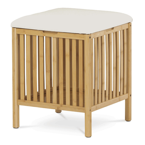 Taburet s úložným prostorem, bambus, přírodní, DR-B066 NAT