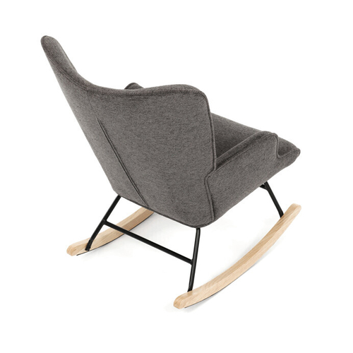 Houpací křeslo, šedá, látka, AK-373 GREY2