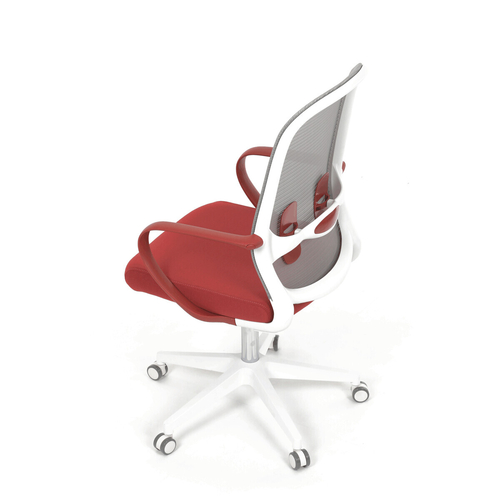 Kancelářská židle, houpací mechanismus, červená látka, KA-S425 RED